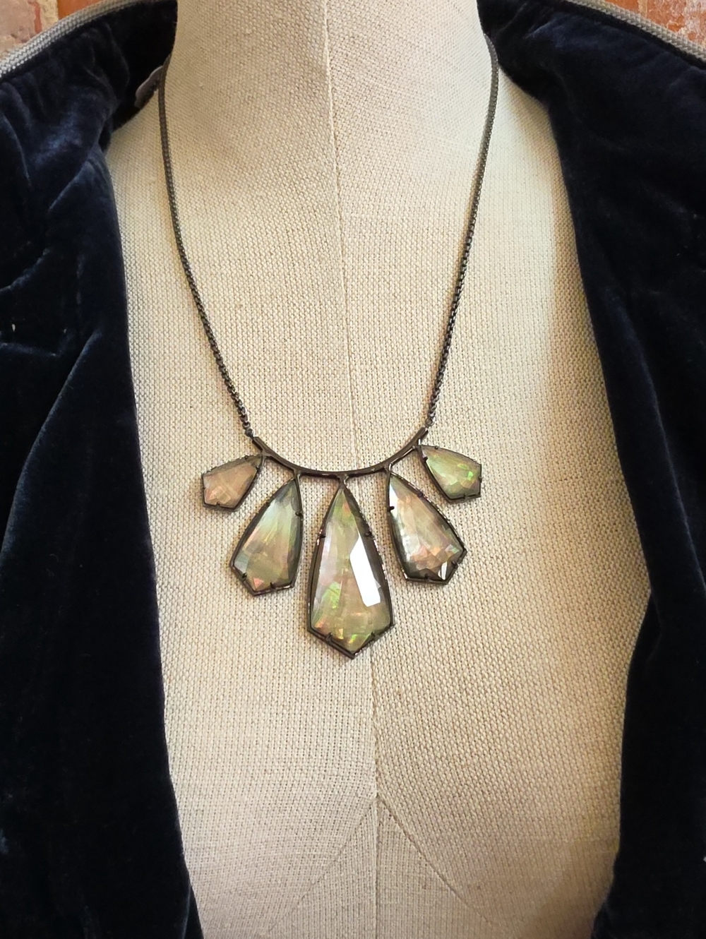 Kendra Scott Iridescent Multi-Tone Crystal Bib Necklace